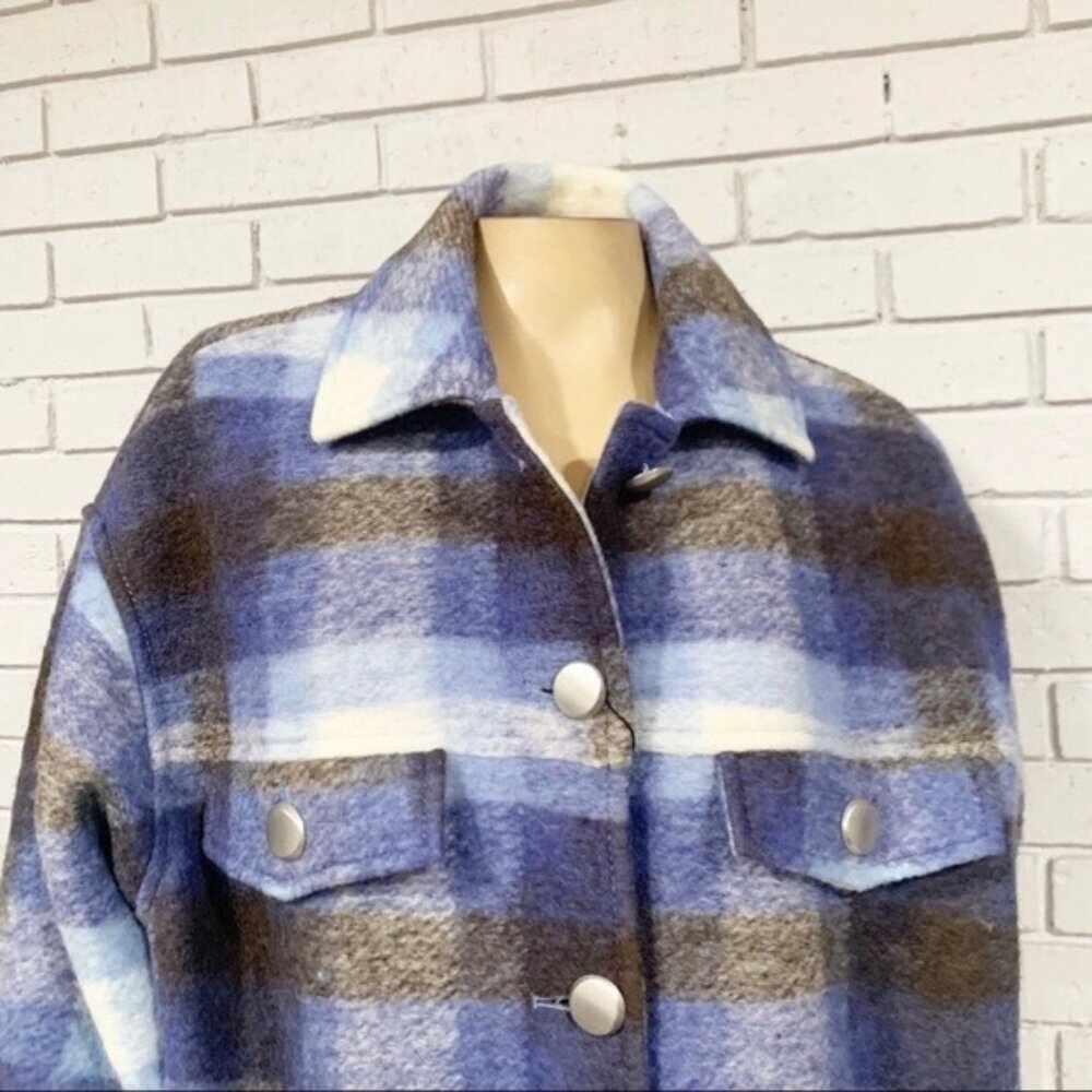 Zara Premium Plaid Overshirt‎ (Shacket) – Size Large – Oversized Layering Jacket - Picture 3 of 4